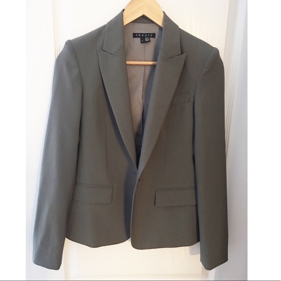 Theory Jackets & Blazers - Theory gray green blazer